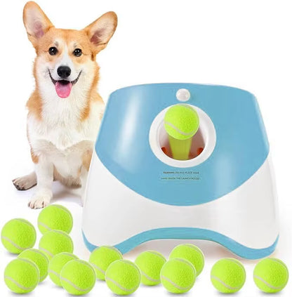 Automatic Dog Ball Launcher – Adjustable Distance, Rechargeable & Interactive Fetch Toy for Small & Medium Dogs