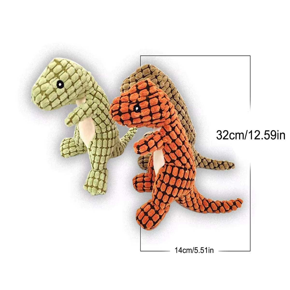 1PC Random - Plush Dinosaur Dog Toy – Interactive Chew Toy for Small Dogs