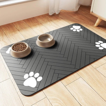 Absorbent Pet Feeding Mat – Waterproof, Anti-Slip, Quick Dry Placemat for Dog & Cat Food and Water Bowls