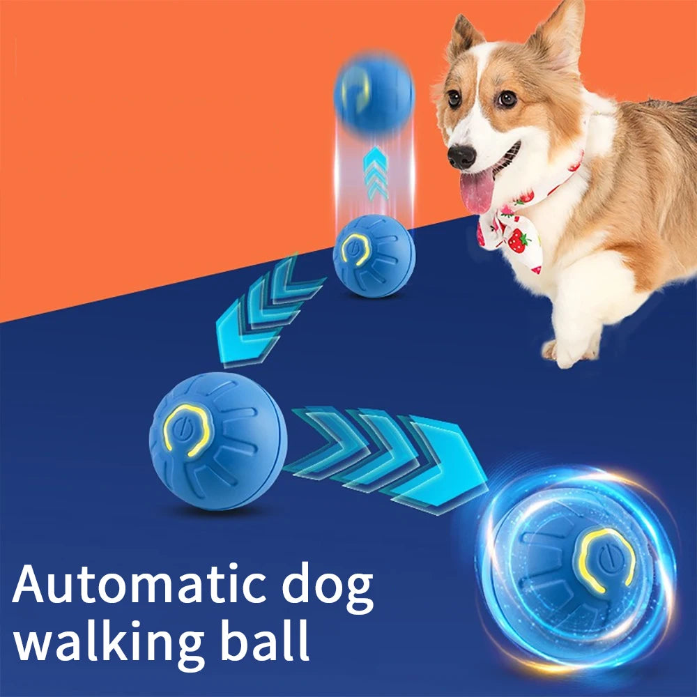 Smart Interactive Dog Toy Ball – USB Rechargeable, Automatic Moving & Bouncing, LED Light-Up, Obstacle Avoidance – Perfect for Puppies, Cats, and Pet Playtime