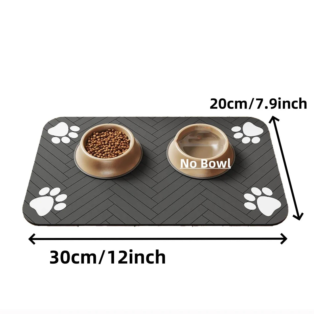 Absorbent Pet Feeding Mat – Waterproof, Anti-Slip, Quick Dry Placemat for Dog & Cat Food and Water Bowls